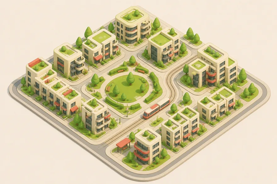 Concept render of the Uptown neighborhood
